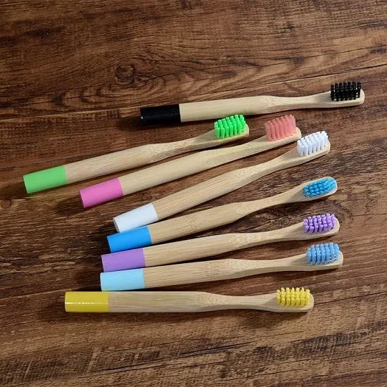 10 pcs Kids Eco Friendly Bamboo Toothbrush Soft Bristles