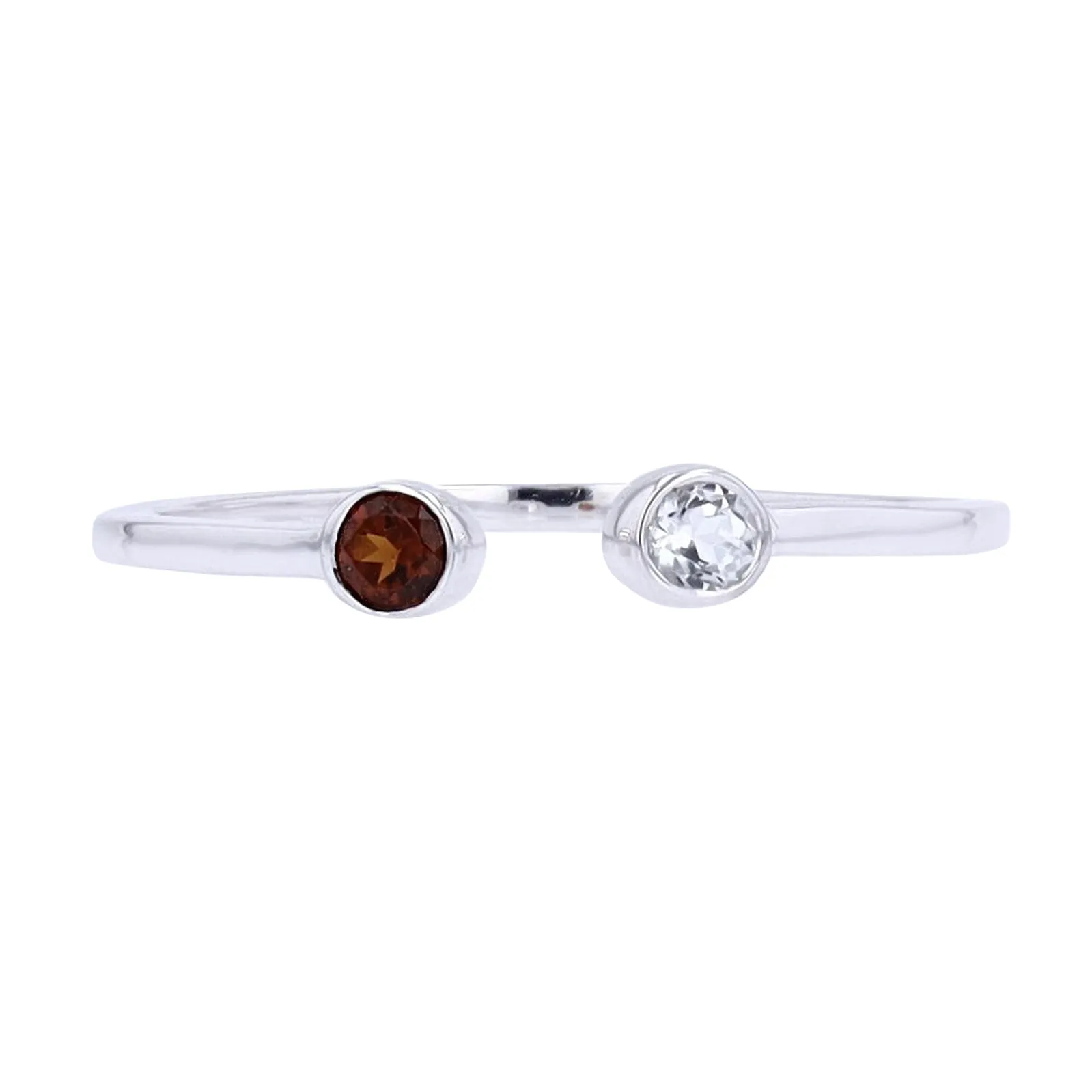 10K WG Gemstone Cuff Ring<p><strong>More Colors Available</p></strong>