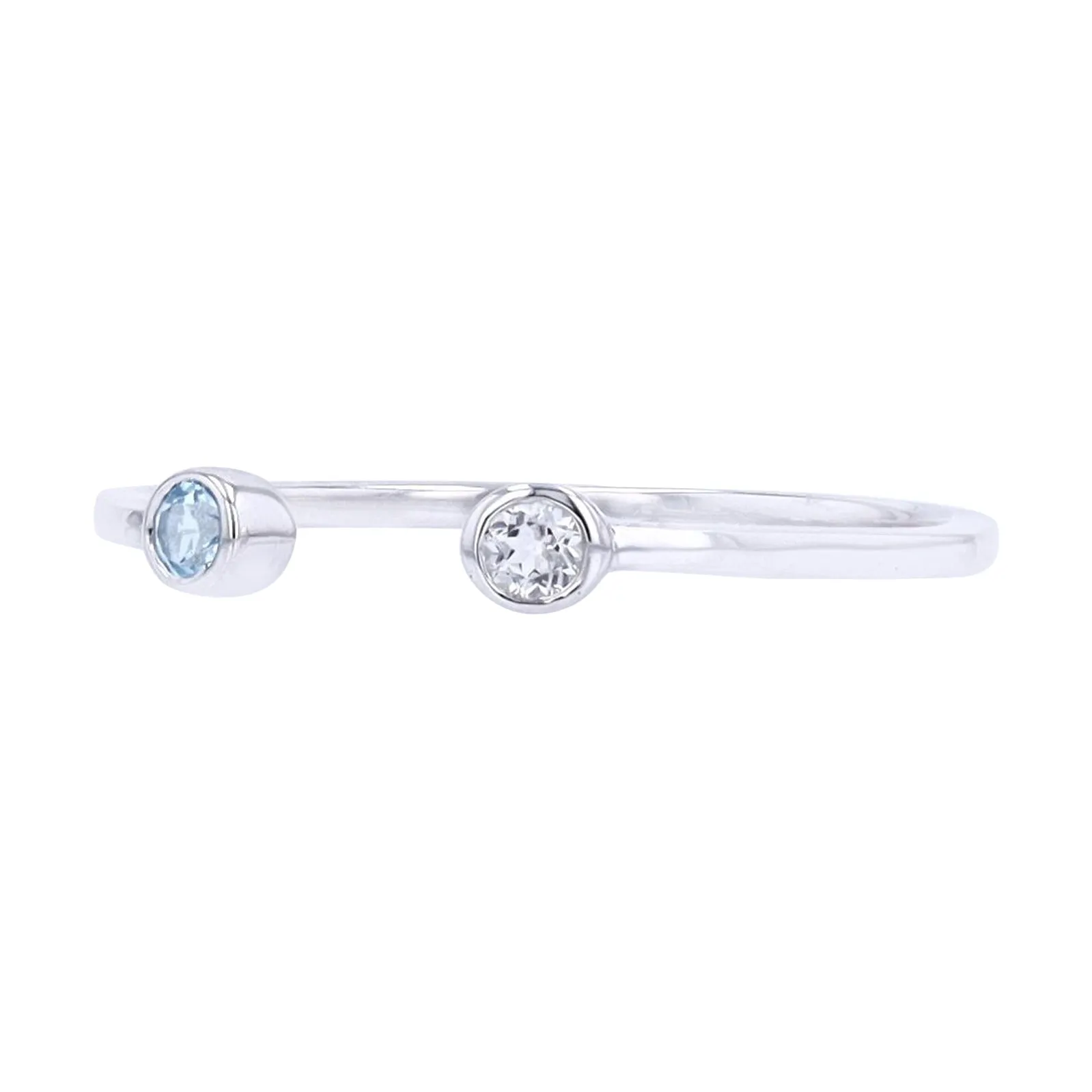 10K WG Gemstone Cuff Ring<p><strong>More Colors Available</p></strong>