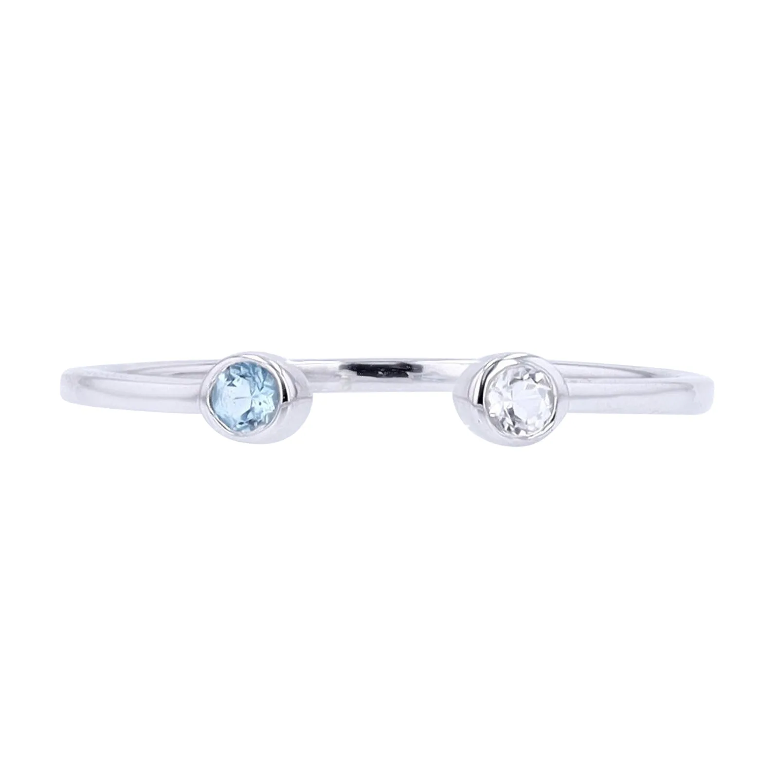 10K WG Gemstone Cuff Ring<p><strong>More Colors Available</p></strong>