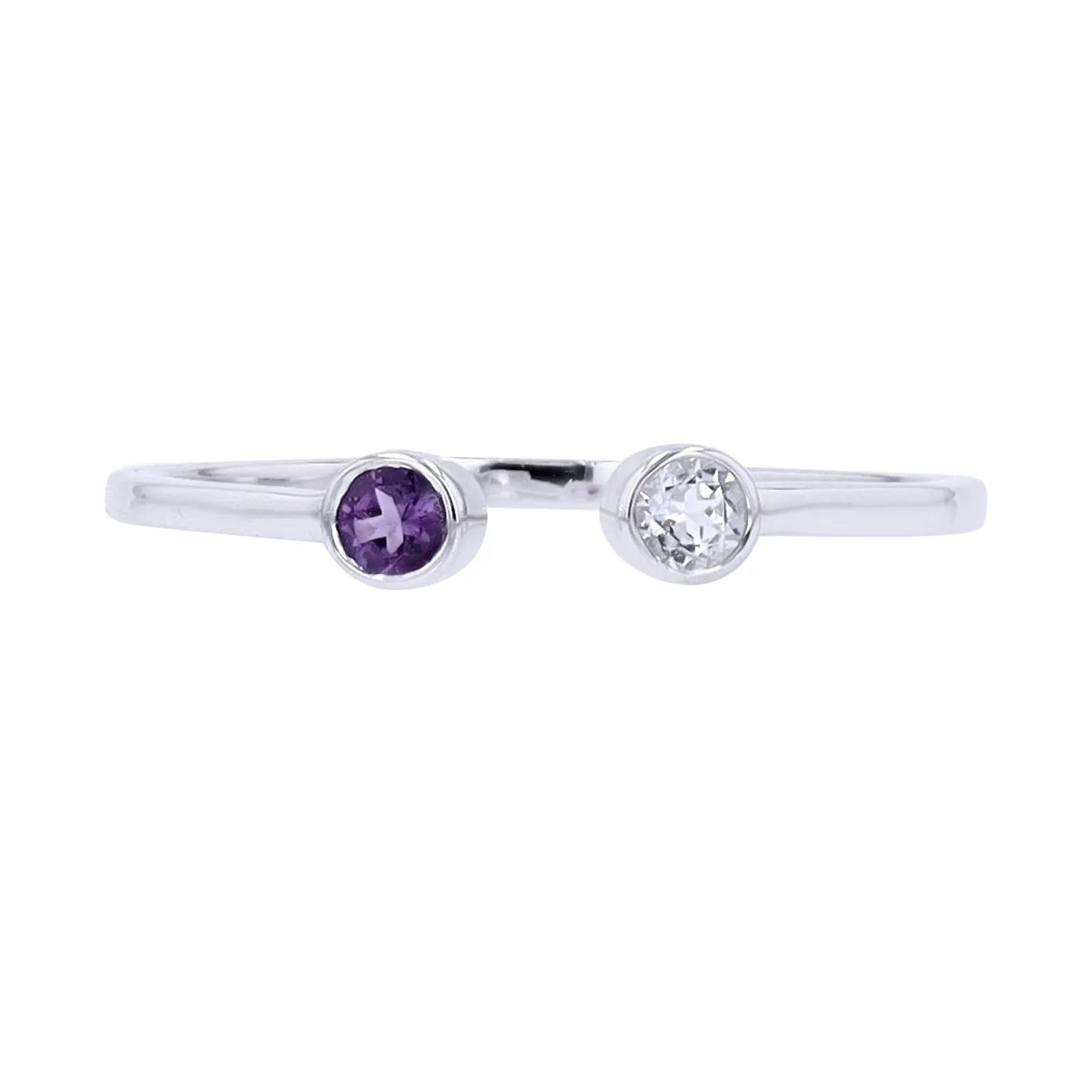 10K WG Gemstone Cuff Ring<p><strong>More Colors Available</p></strong>