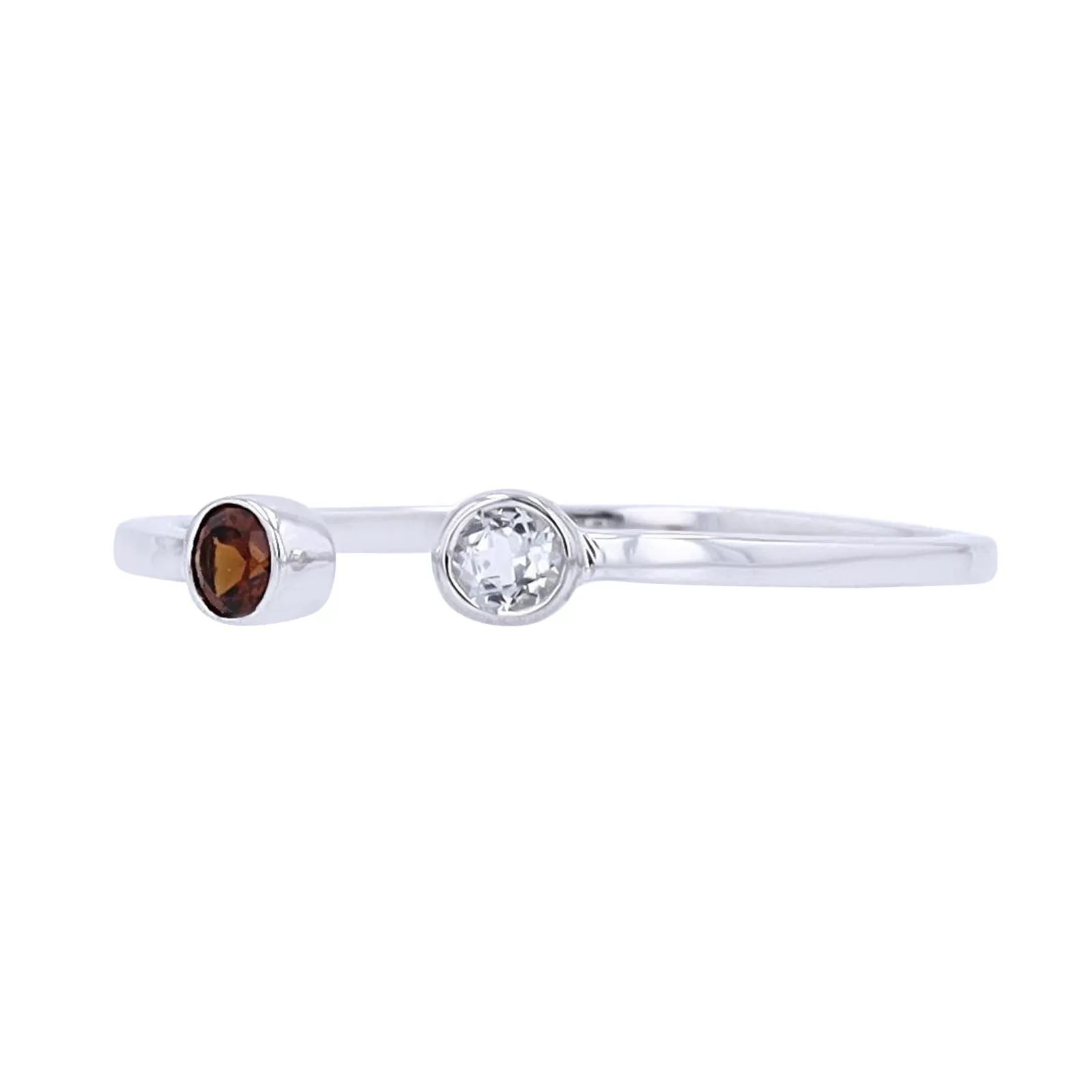 10K WG Gemstone Cuff Ring<p><strong>More Colors Available</p></strong>