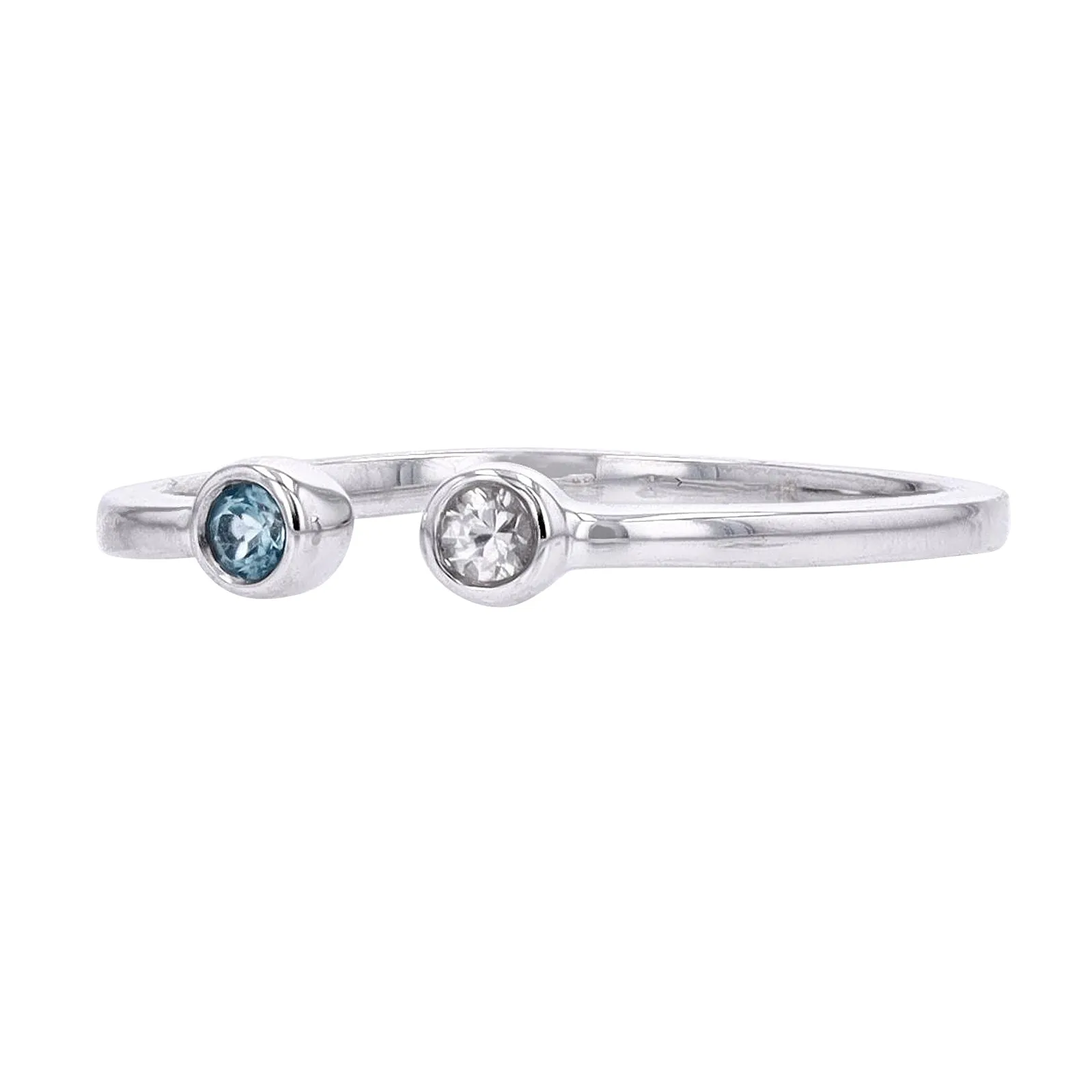 10K WG Gemstone Cuff Ring<p><strong>More Colors Available</p></strong>