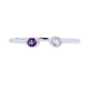 10K WG Gemstone Cuff Ring<p><strong>More Colors Available</p></strong>