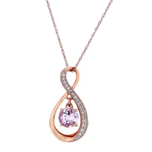 14K RG Gemstone Infinity Pendant<strong>More Colors Available</p></strong>