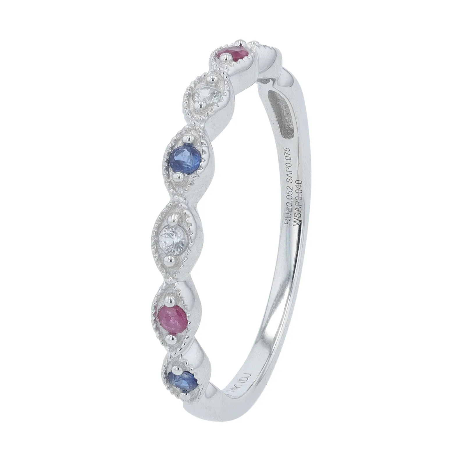 14K Ruby & Blue Sapphire Band
