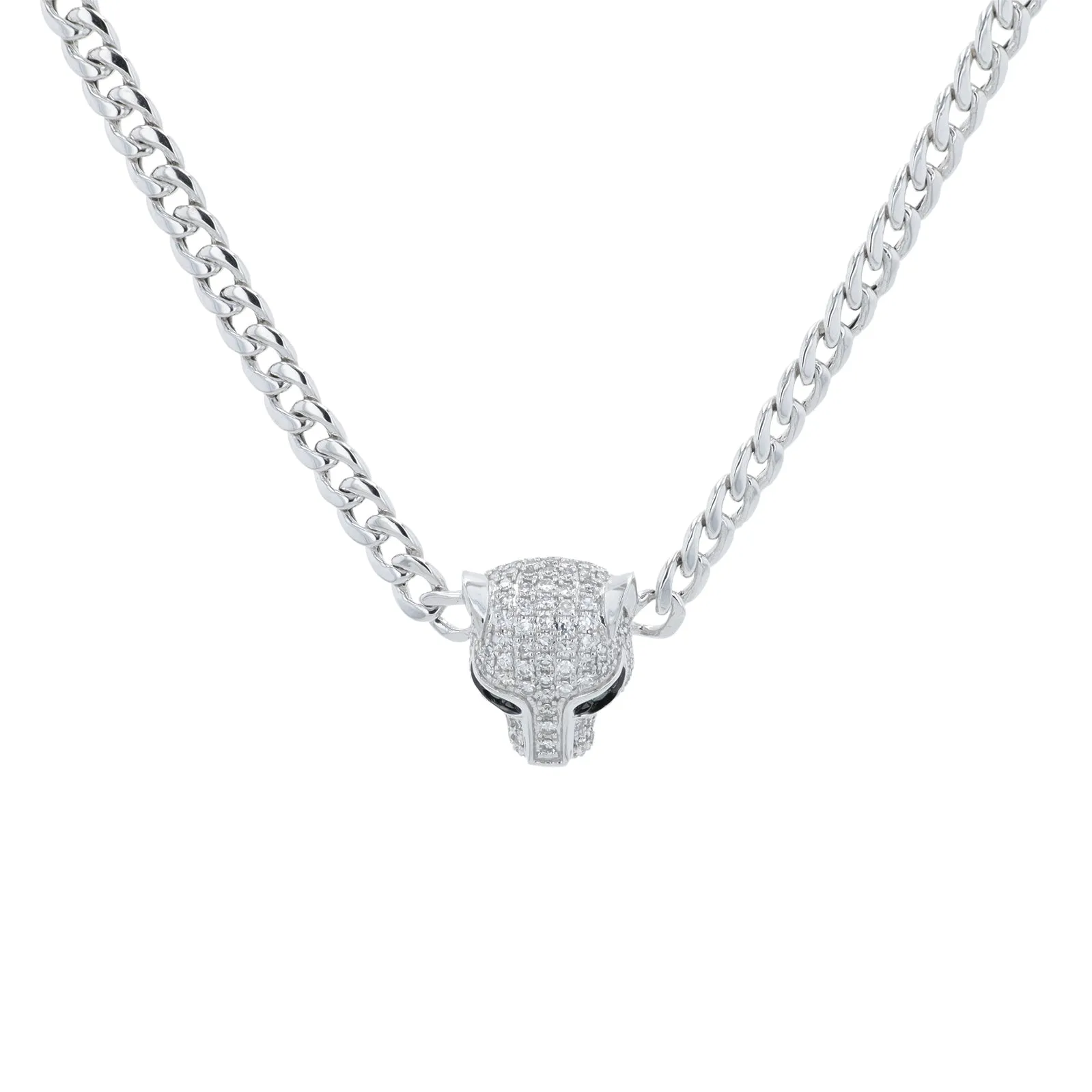14K WG EFFY Diamond & Emerald Panther Necklace