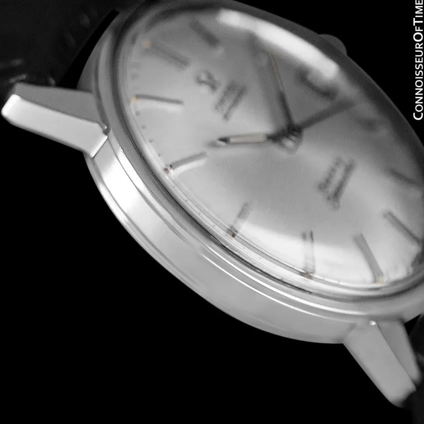1968 Omega Seamaster Geneve Mens Vintage Watch with 565 Movement, Automatic, Quick-Setting Date - Stainless Steel