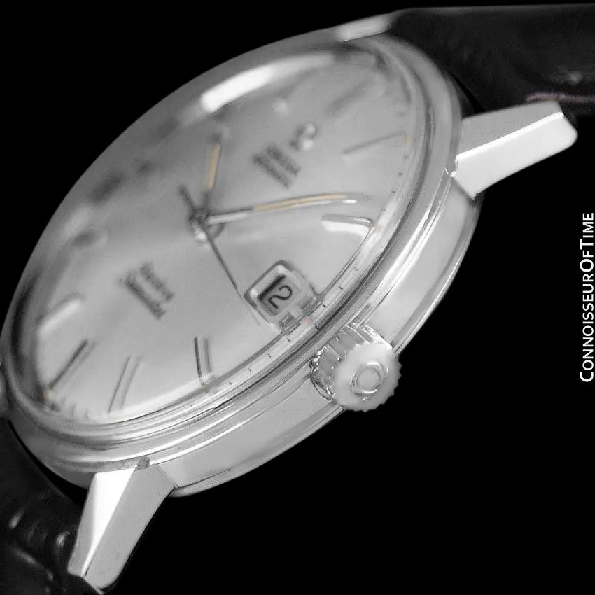 1968 Omega Seamaster Geneve Mens Vintage Watch with 565 Movement, Automatic, Quick-Setting Date - Stainless Steel