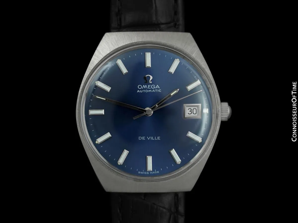 1970's Omega De Ville Vintage Mens Automatic Classic Retro Watch - Stainless Steel