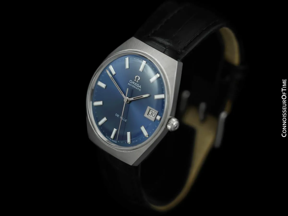 1970's Omega De Ville Vintage Mens Automatic Classic Retro Watch - Stainless Steel