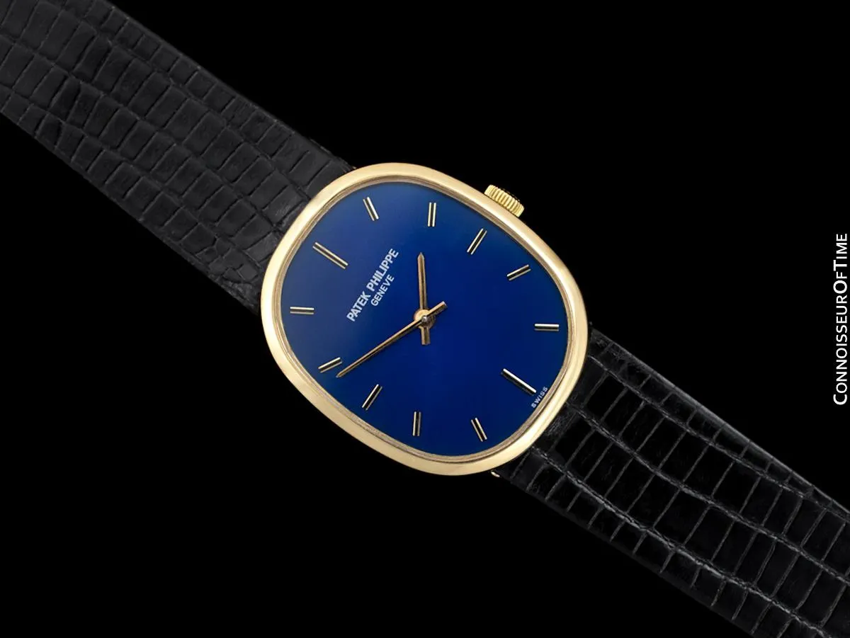 1970's Patek Philippe Ellipse Mens Watch, Ref. 3548 - 18K Gold