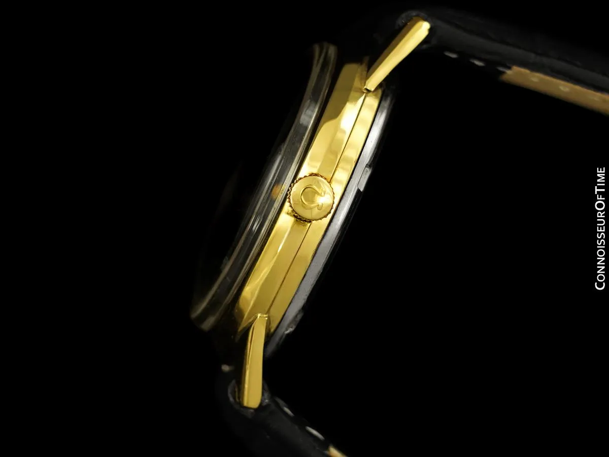 1971 Omega Seamaster Mens Vintage Cal. 563 Watch, Automatic, Date - 18K Gold Plated & Stainless Steel