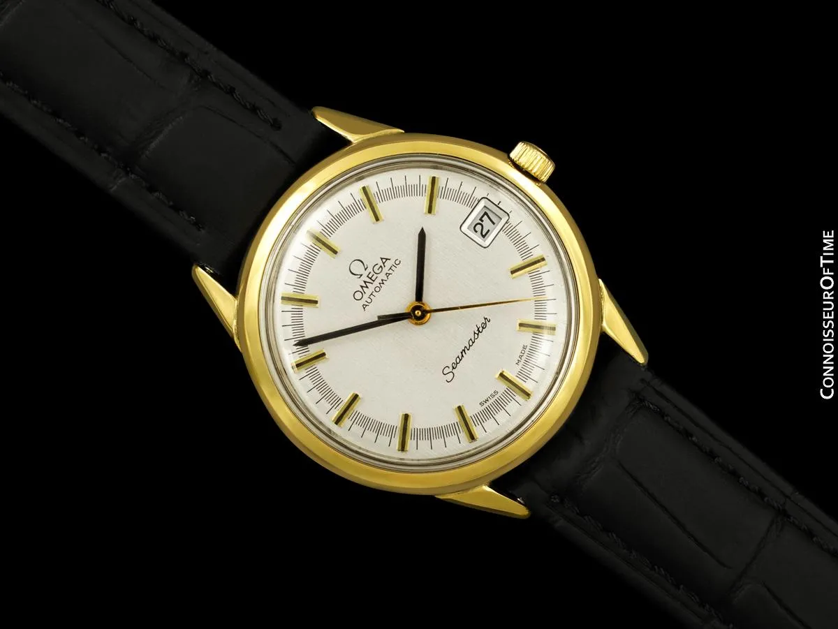 1971 Omega Seamaster Mens Vintage Cal. 563 Watch, Automatic, Date - 18K Gold Plated & Stainless Steel