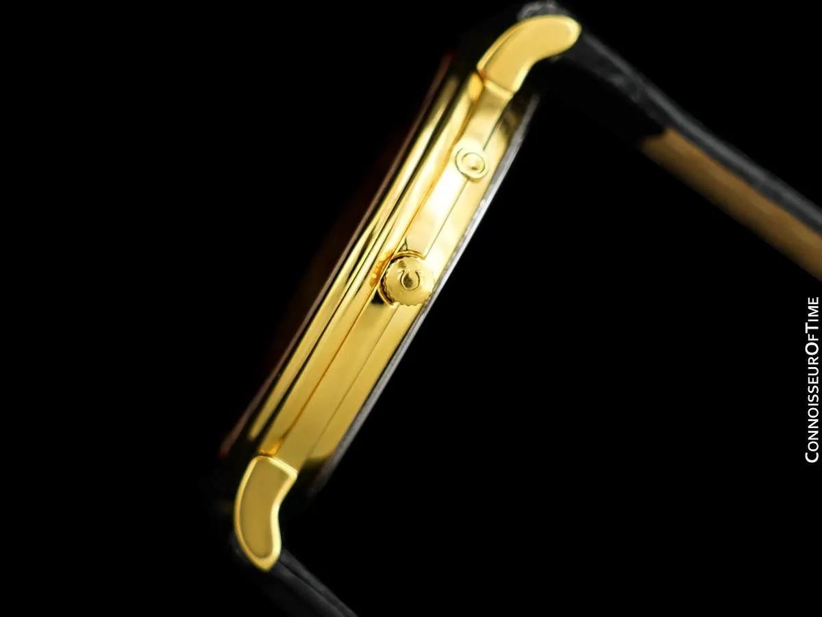 1980 Omega Constellation Mens Vintage Quartz Accuset Watch - 18K Gold Plated & Stainless Steel