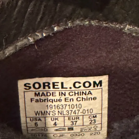$210 Sorel Joan of Arctic Next Lite ankle boot fur black winter snow shearling