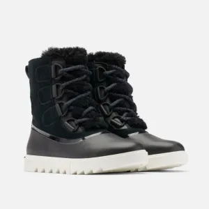 $210 Sorel Joan of Arctic Next Lite ankle boot fur black winter snow shearling