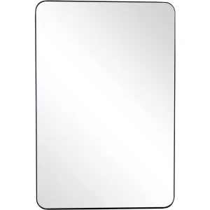 42" Black Metal Framed Accent Mirror