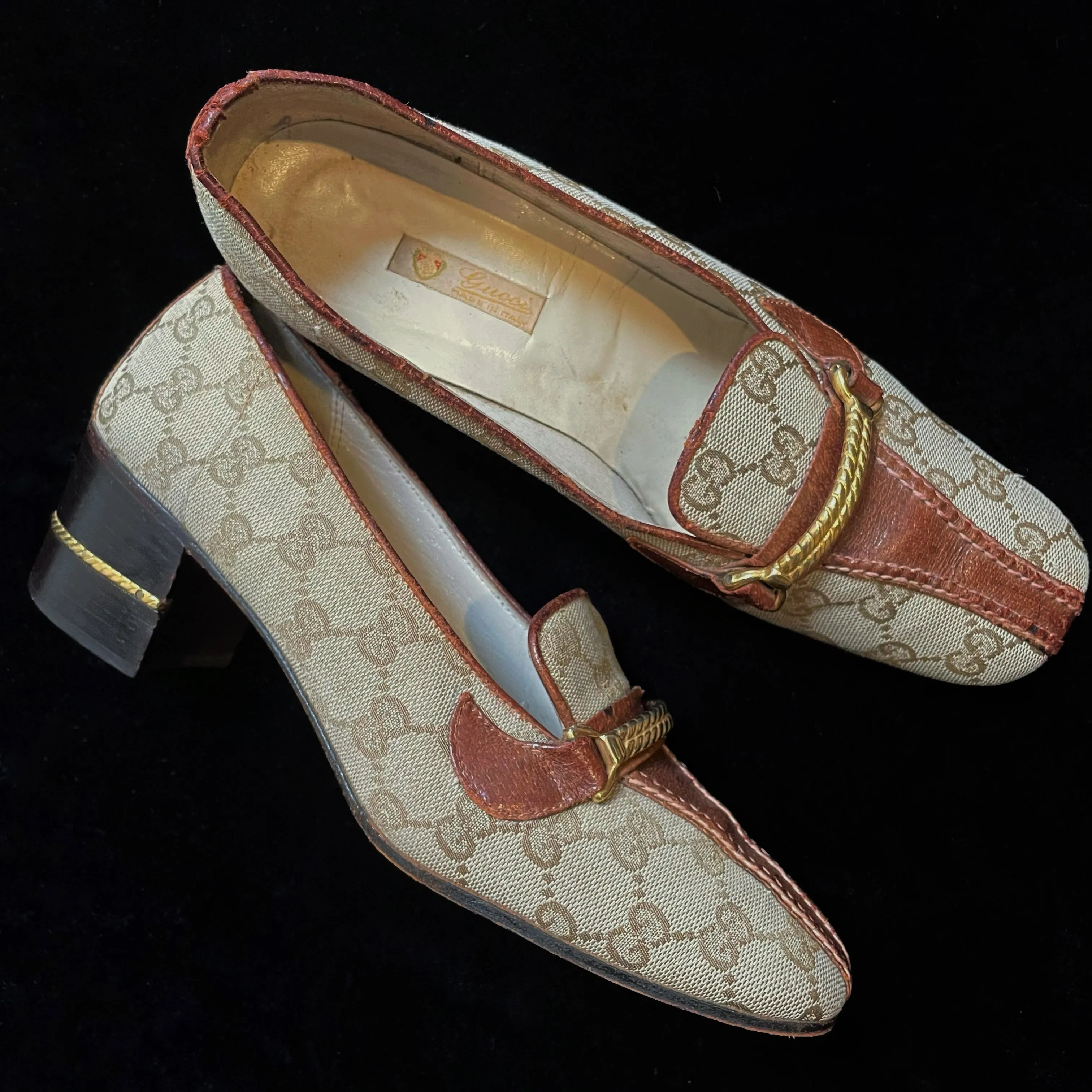 A PAIR OF MID 1970s GUCCI LOAFERS