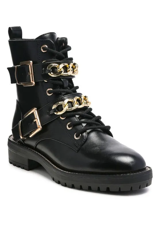 Billy Metal Chain Biker Boot