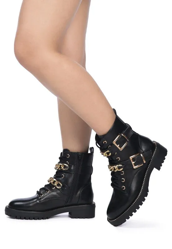 Billy Metal Chain Biker Boot