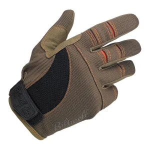 Biltwell hansker Moto. Brun/sort/orange