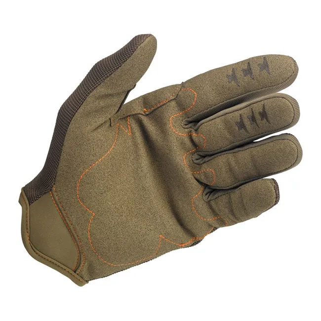 Biltwell hansker Moto. Brun/sort/orange