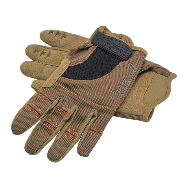 Biltwell hansker Moto. Brun/sort/orange