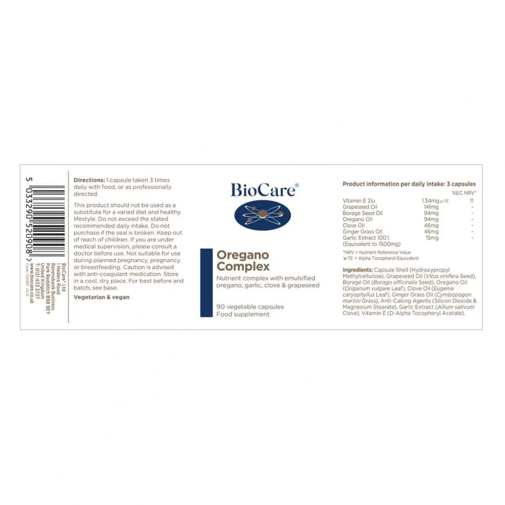 BioCare Oregano Complex 90's