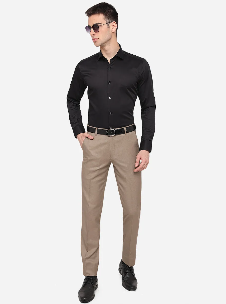 Black Solid Slim Fit Party Wear Shirt | Wyre