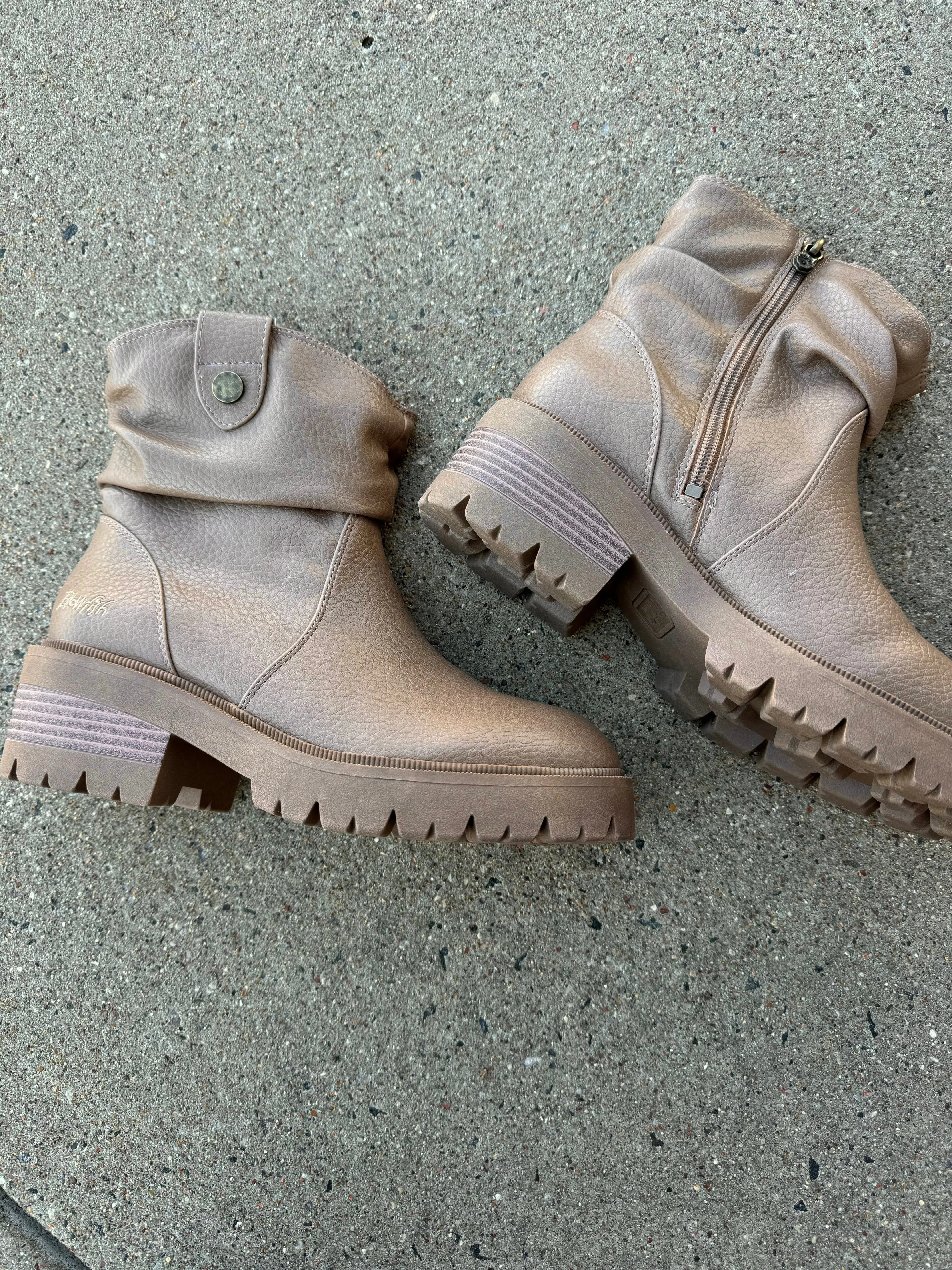 blowfish latte slouchy ankle boot