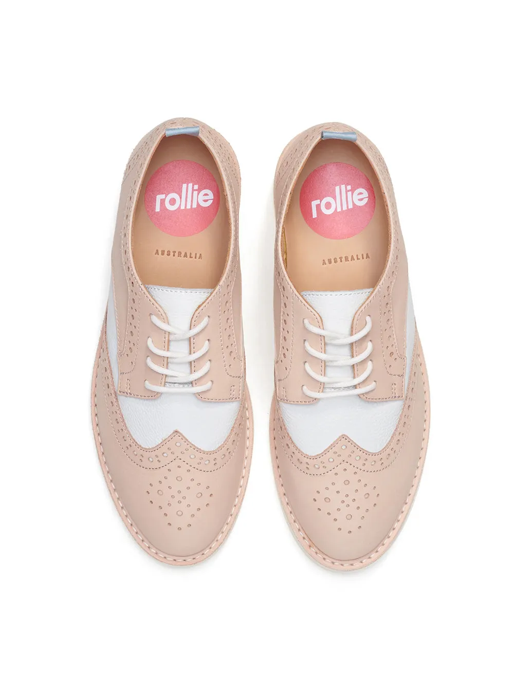 Brogue Rise - TAN/WHITE