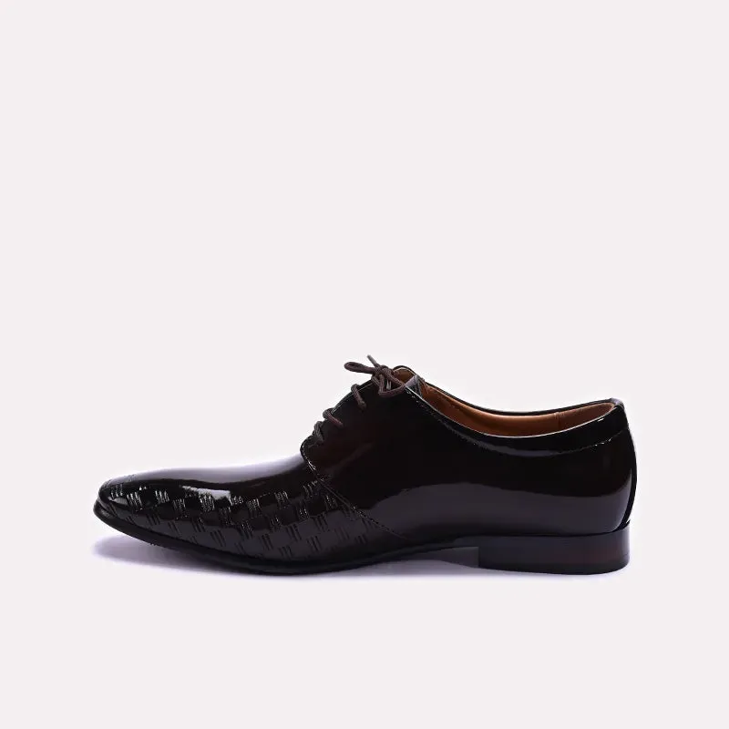 Brown Glossy Derby Shoes 0111273