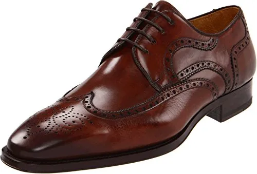 Brown Wingtip Brogue Leather Dress Shoes for Men