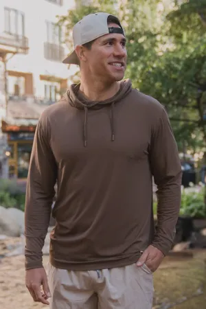 Burlebo Heather Brown Performance Hoodie