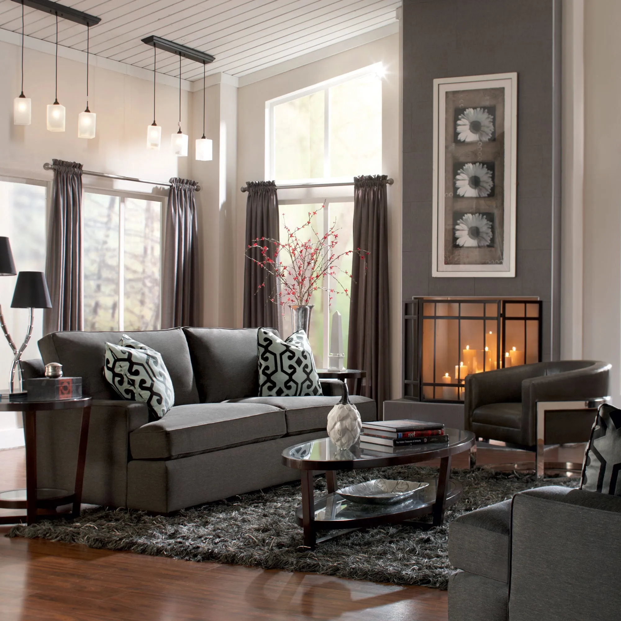CALLIE METAL BANDED ACCENT CHAIR