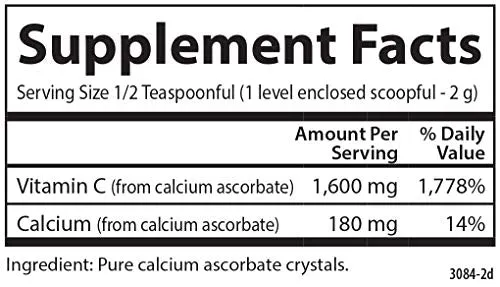 Carlson mild-c cristales 1000 g Immune support Limón Flavored polvo, 1