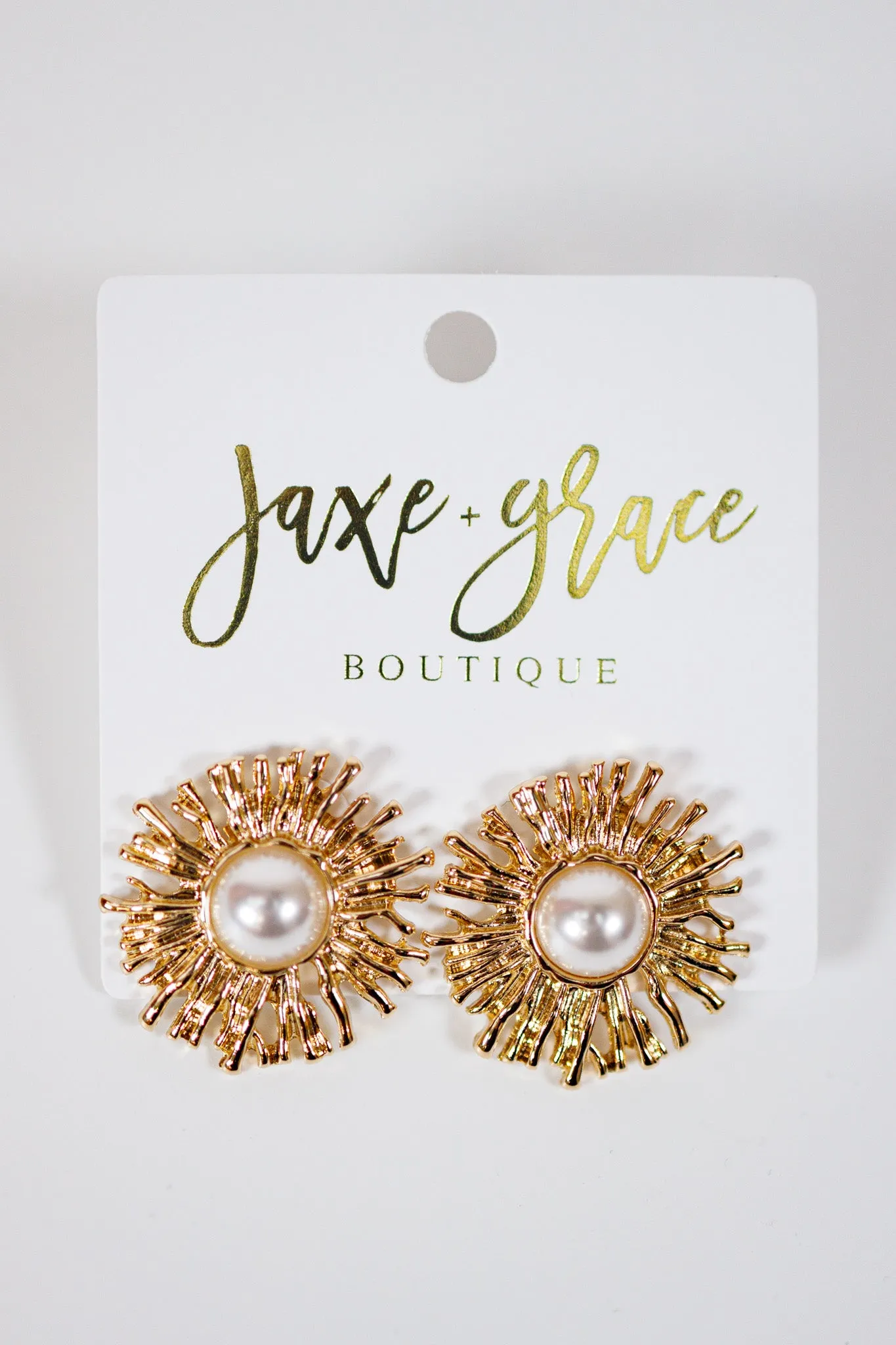 Caroline Hill - Aurelie Pearl and Metal Earring