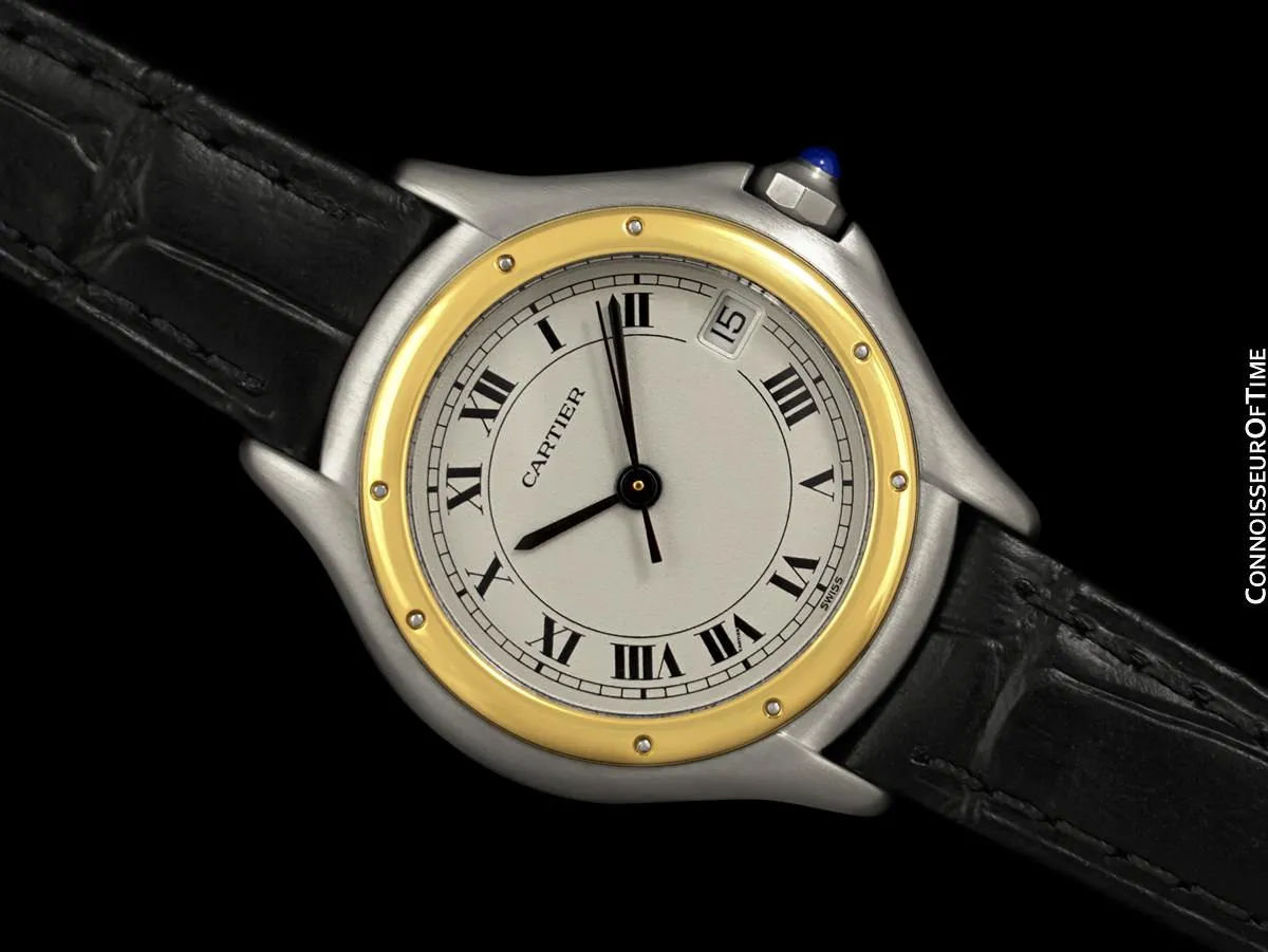 Cartier Cougar Panthere Ladies 2-Tone Watch - Stainless Steel & 18K Gold