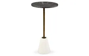 Cary B/W Marble Accent Table