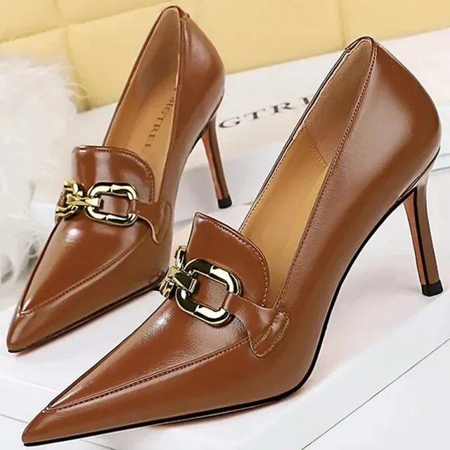 Classic Event Party Fashion Women Heels Shoes 8cm