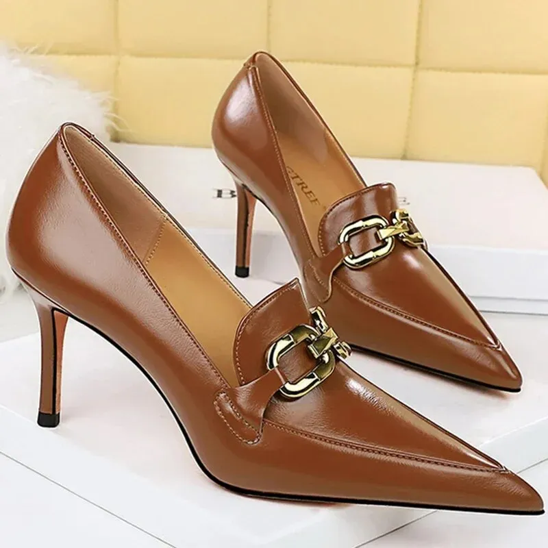 Classic Event Party Fashion Women Heels Shoes 8cm