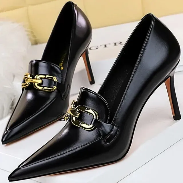 Classic Event Party Fashion Women Heels Shoes 8cm