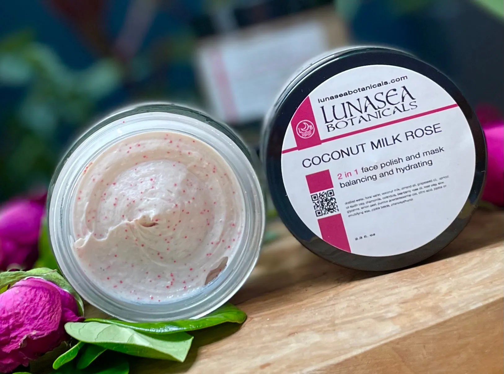 Coconut Milk Rose 2 in 1 Face mask and Polish