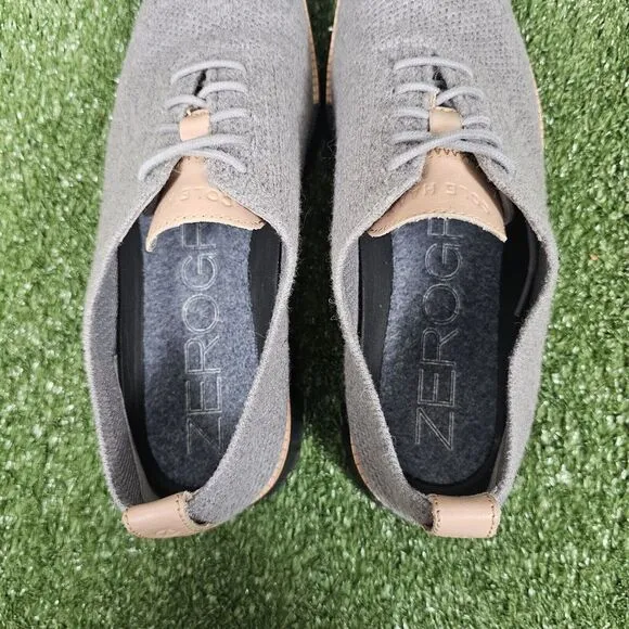 Cole Haan Zerogrand Grey Wingtip‎ Stitchlite Oxford Shoes Mens Size US 9.5