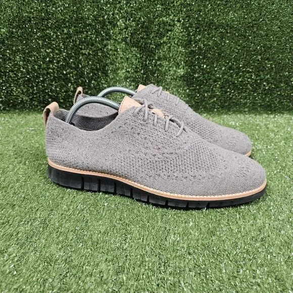 Cole Haan Zerogrand Grey Wingtip‎ Stitchlite Oxford Shoes Mens Size US 9.5