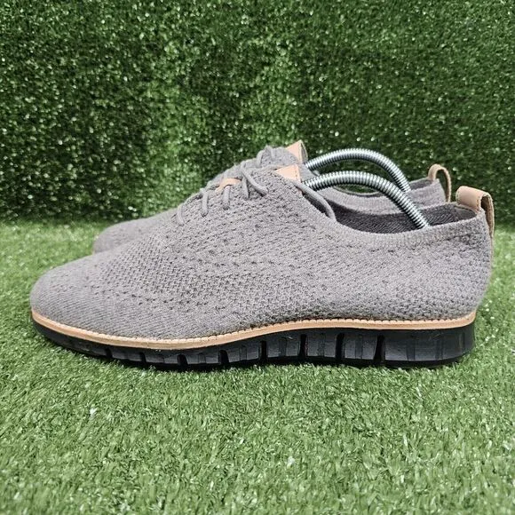 Cole Haan Zerogrand Grey Wingtip‎ Stitchlite Oxford Shoes Mens Size US 9.5