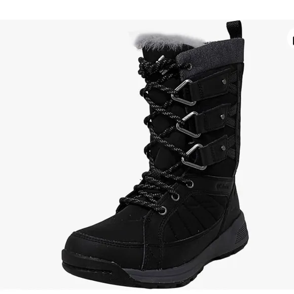 Columbia Meadows Omni-Heat 3D Mid Calf Boot Black Waterproof Womens 8.5 UK 6.5