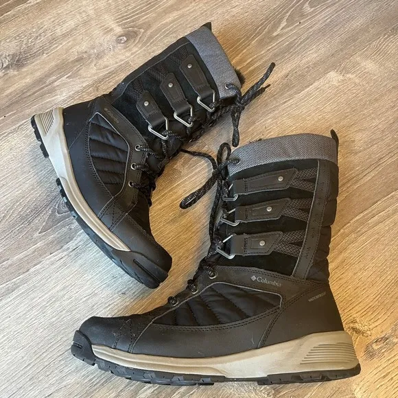 Columbia Meadows Omni-Heat 3D Mid Calf Boot Black Waterproof Womens 8.5 UK 6.5