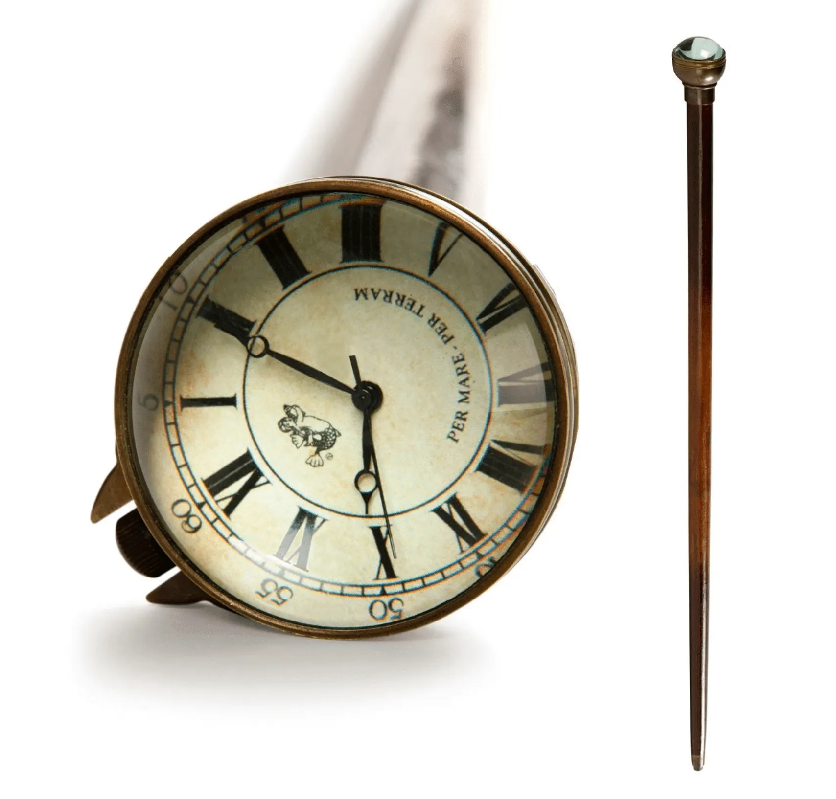Commander's Time Piece Walking Stick